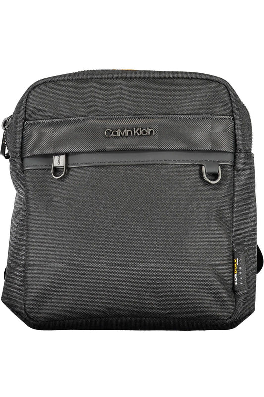 Black Polyester Men Shoulder Bag - GLAMHUB BOUTIQUE 