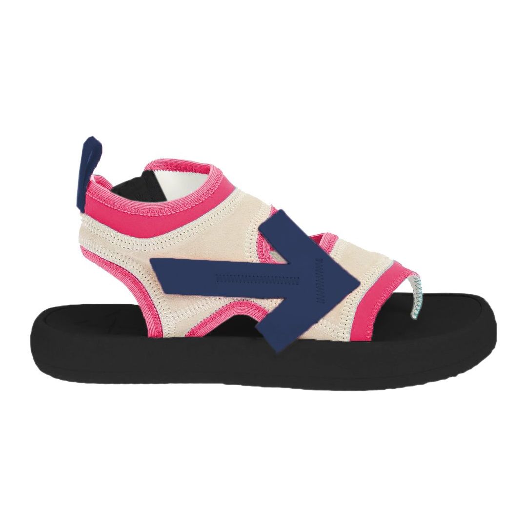 Fuchsia Neoprene Suede Sandals - GLAMHUB BOUTIQUE 