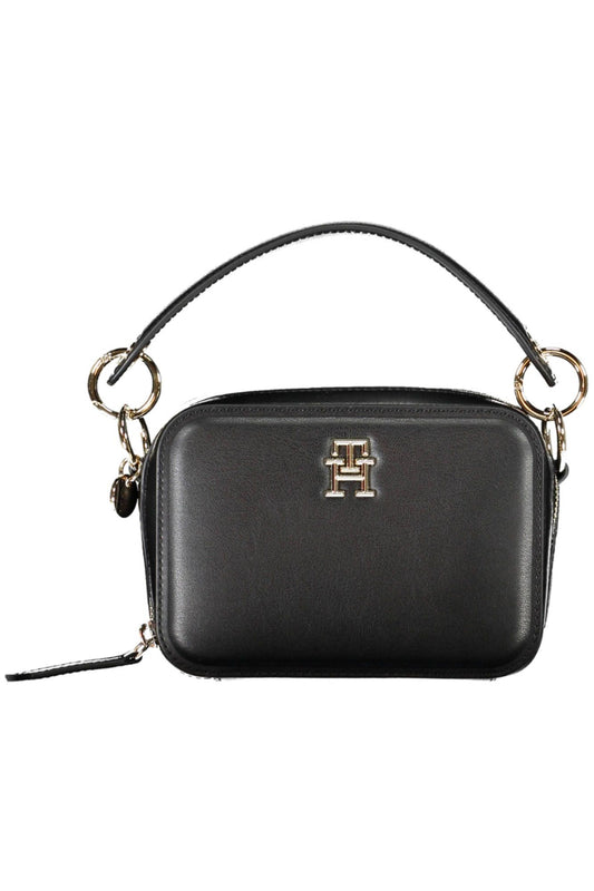 Black Polyethylene Women Handbag - GLAMHUB BOUTIQUE 