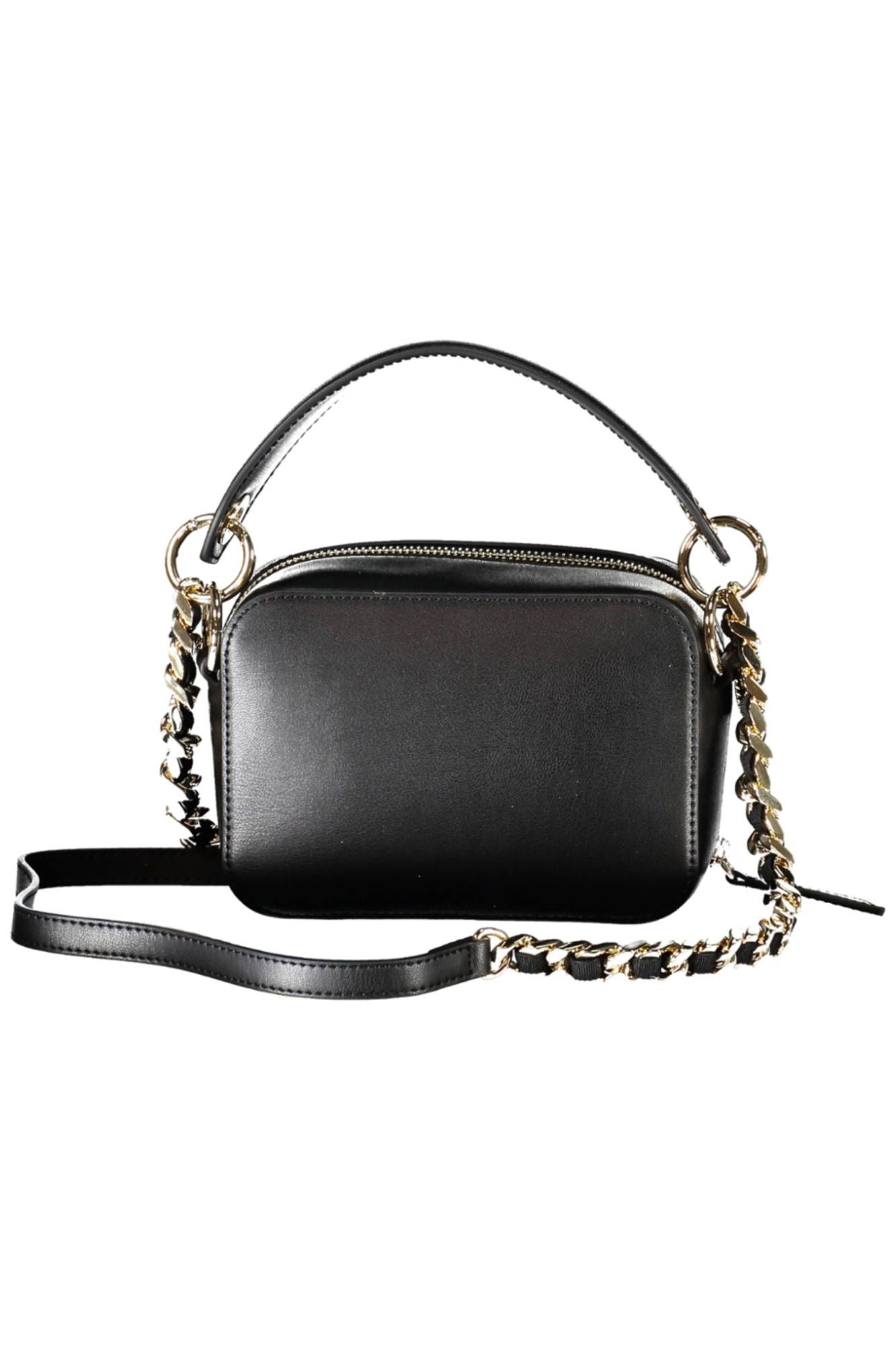 Black Polyethylene Women Handbag - GLAMHUB BOUTIQUE 