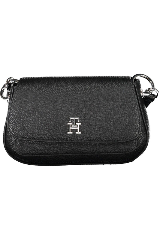 Black Polyethylene Women Handbag - GLAMHUB BOUTIQUE 