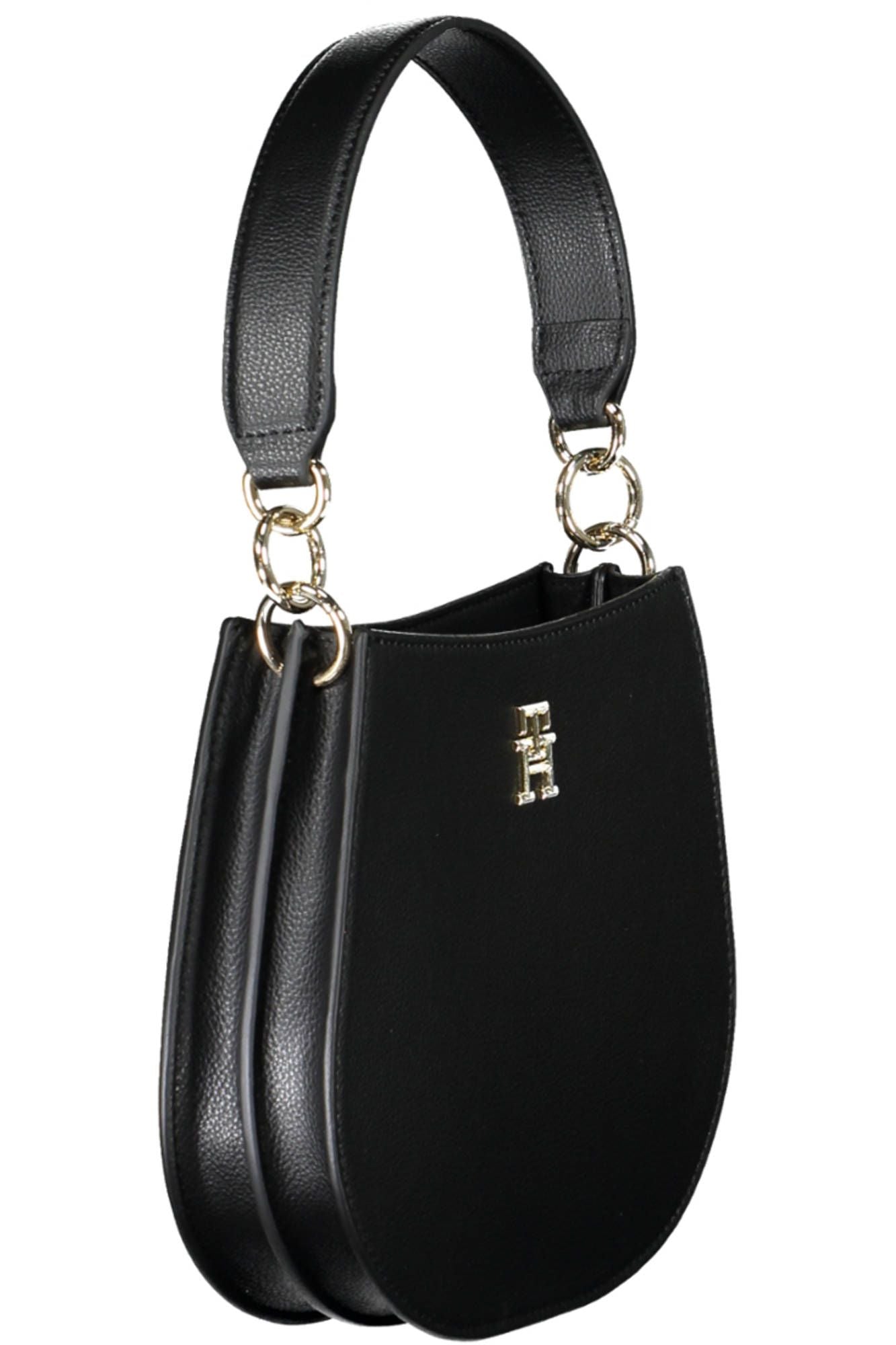 Black Polyester Women Handbag - GLAMHUB BOUTIQUE 