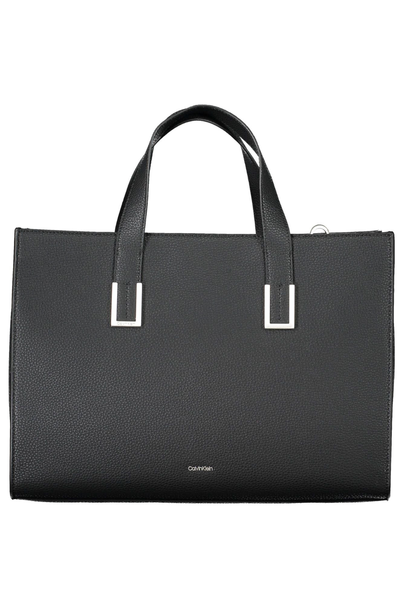 Black Polyester Women Handbag - GLAMHUB BOUTIQUE 