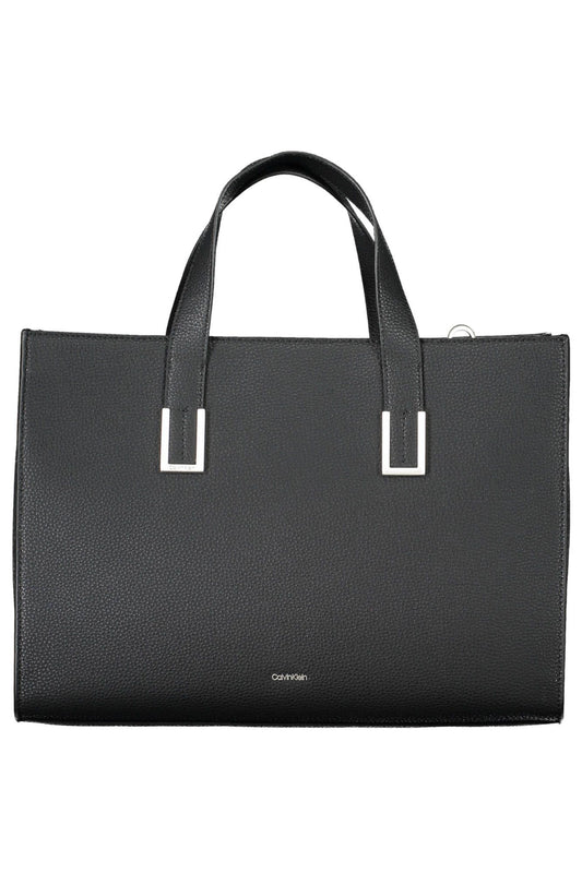 Black Polyester Women Handbag - GLAMHUB BOUTIQUE 