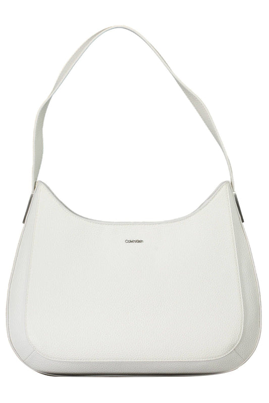 White Polyester Women Handbag - GLAMHUB BOUTIQUE 