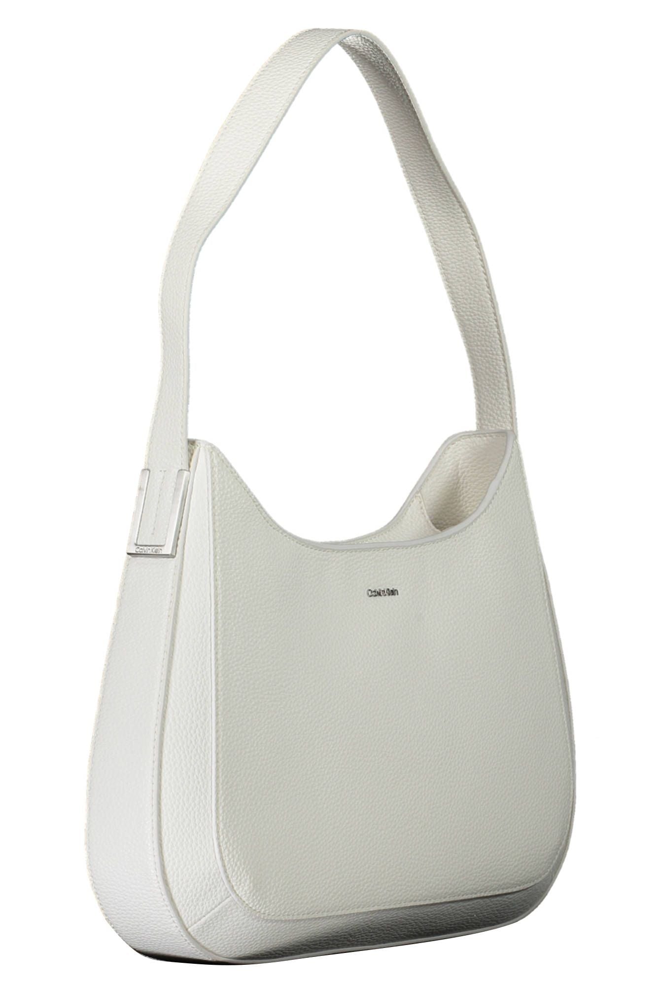 White Polyester Women Handbag - GLAMHUB BOUTIQUE 