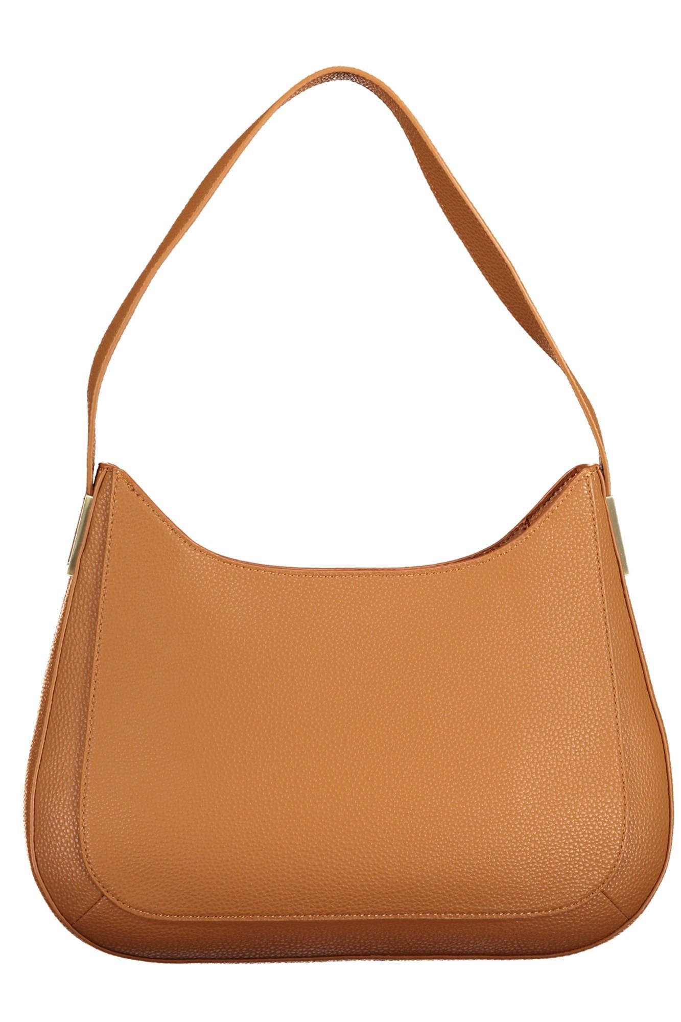 Brown Polyester Women Handbag - GLAMHUB BOUTIQUE 