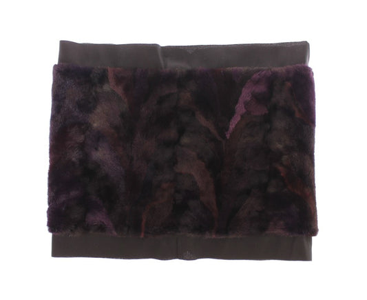 Exquisite Purple MINK Fur Scarf Wrap - GlamHub Luxury and Icon Brand Clothing