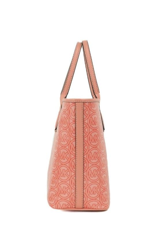 Jodie Small Sherbert Jacquard Logo Recycled Polyester Tote Handbag - GLAMHUB BOUTIQUE 