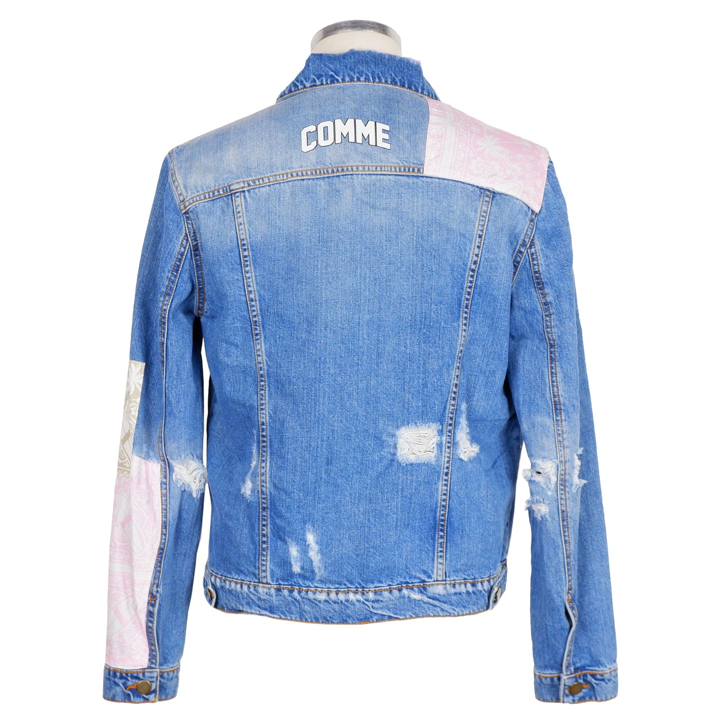 Abstract Denim Elegance Men's Jacket - GlamHub Luxury and Icon Brand Clothing