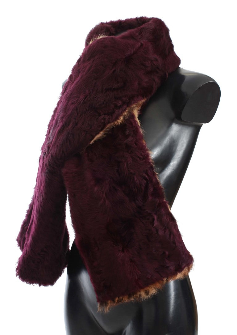 Exquisite Leopard Print Lambskin Fur Scarf - GlamHub Luxury and Icon Brand Clothing