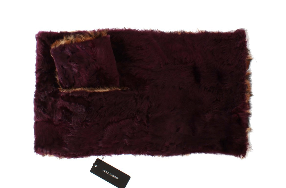 Exquisite Leopard Print Lambskin Fur Scarf - GlamHub Luxury and Icon Brand Clothing