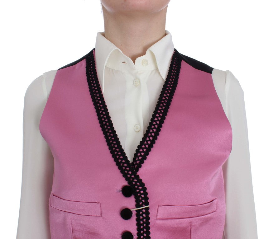 Silk-Cotton Blend Torero Inspired Vest - GlamHub Luxury and Icon Brand Clothing