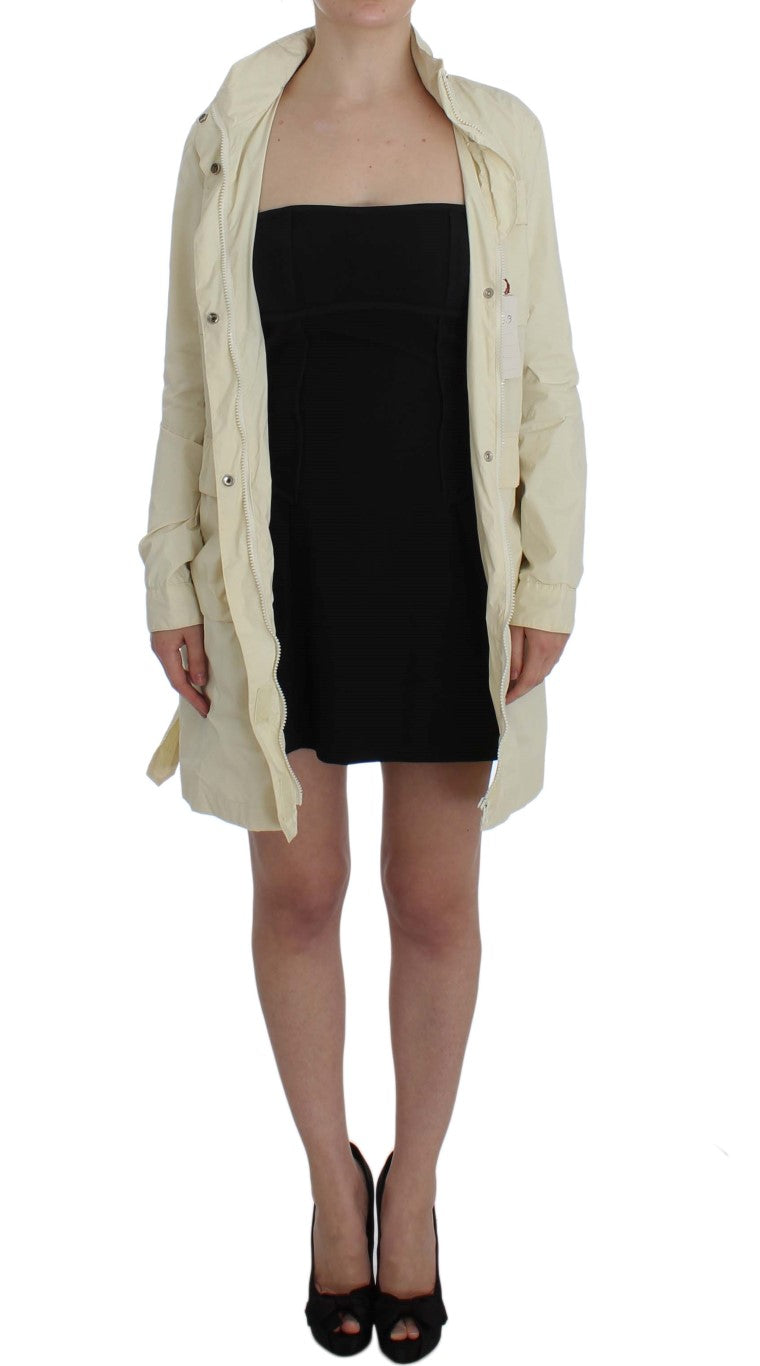 Chic Beige Trench Jacket Coat - GlamHub Luxury and Icon Brand Clothing