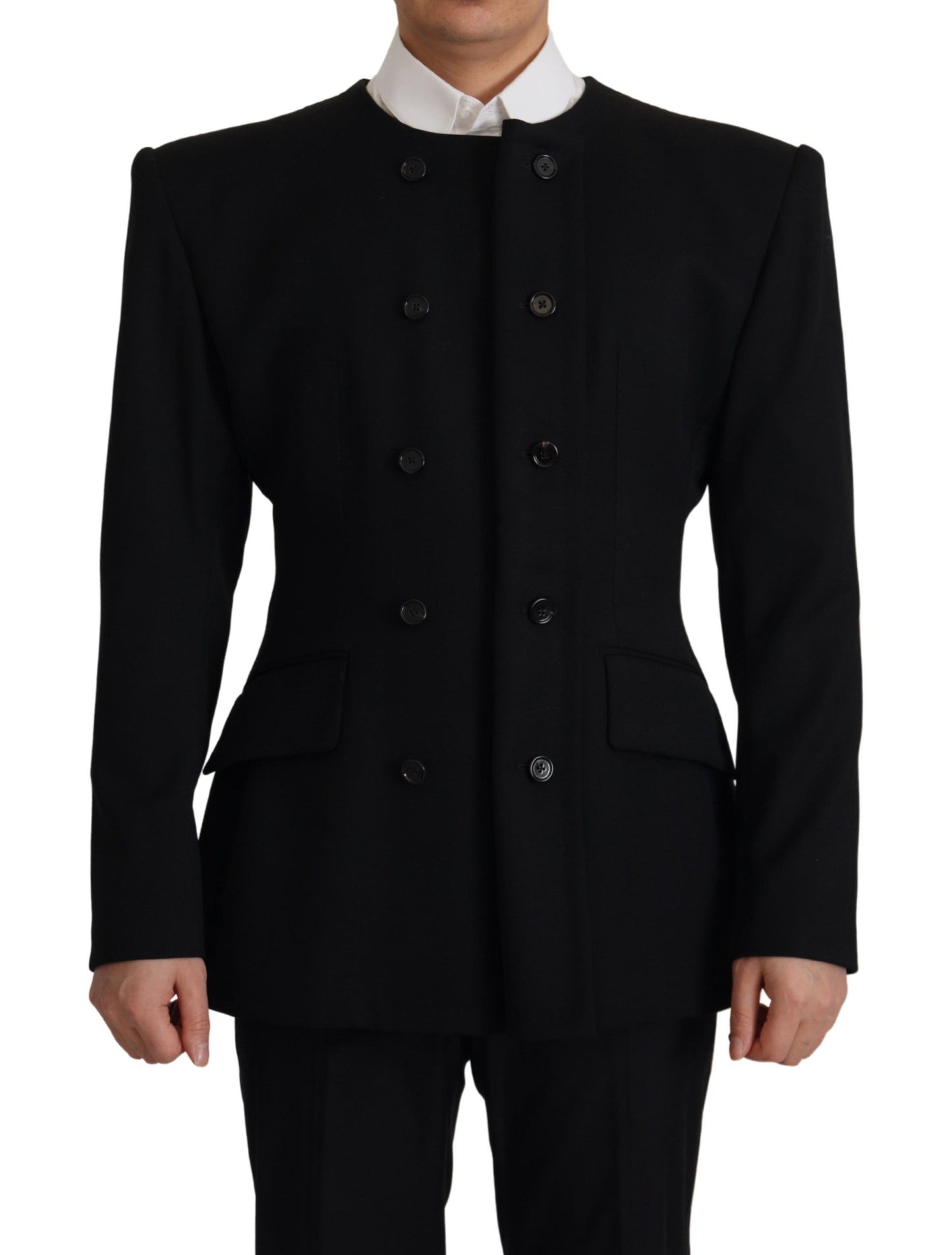 Dolce & Gabbana Elegant Slim Fit Double Breasted Wool Blazer