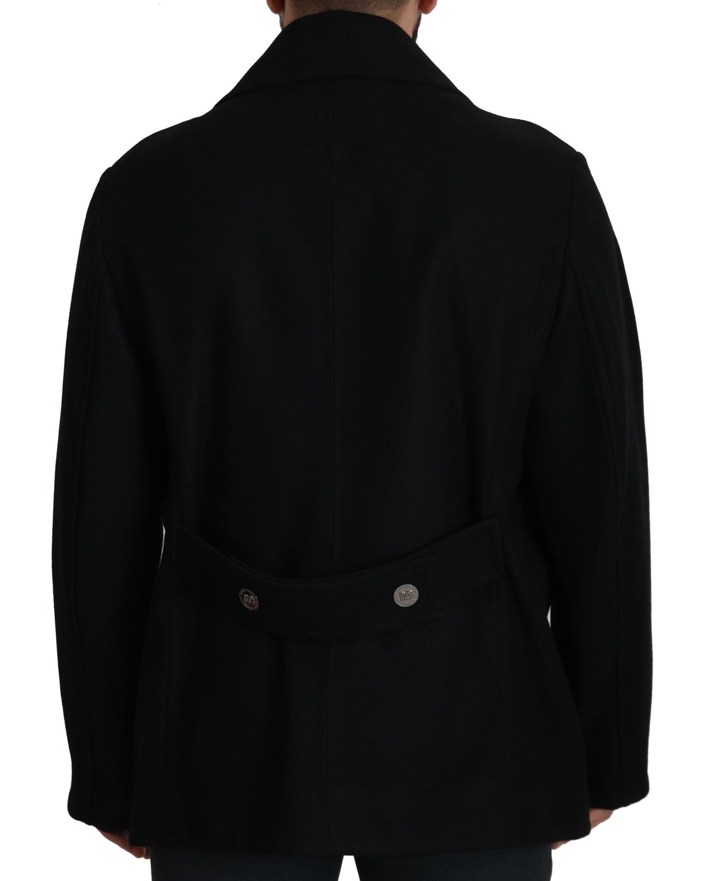 Dolce & Gabbana Elegant Double Breasted Wool Overcoat