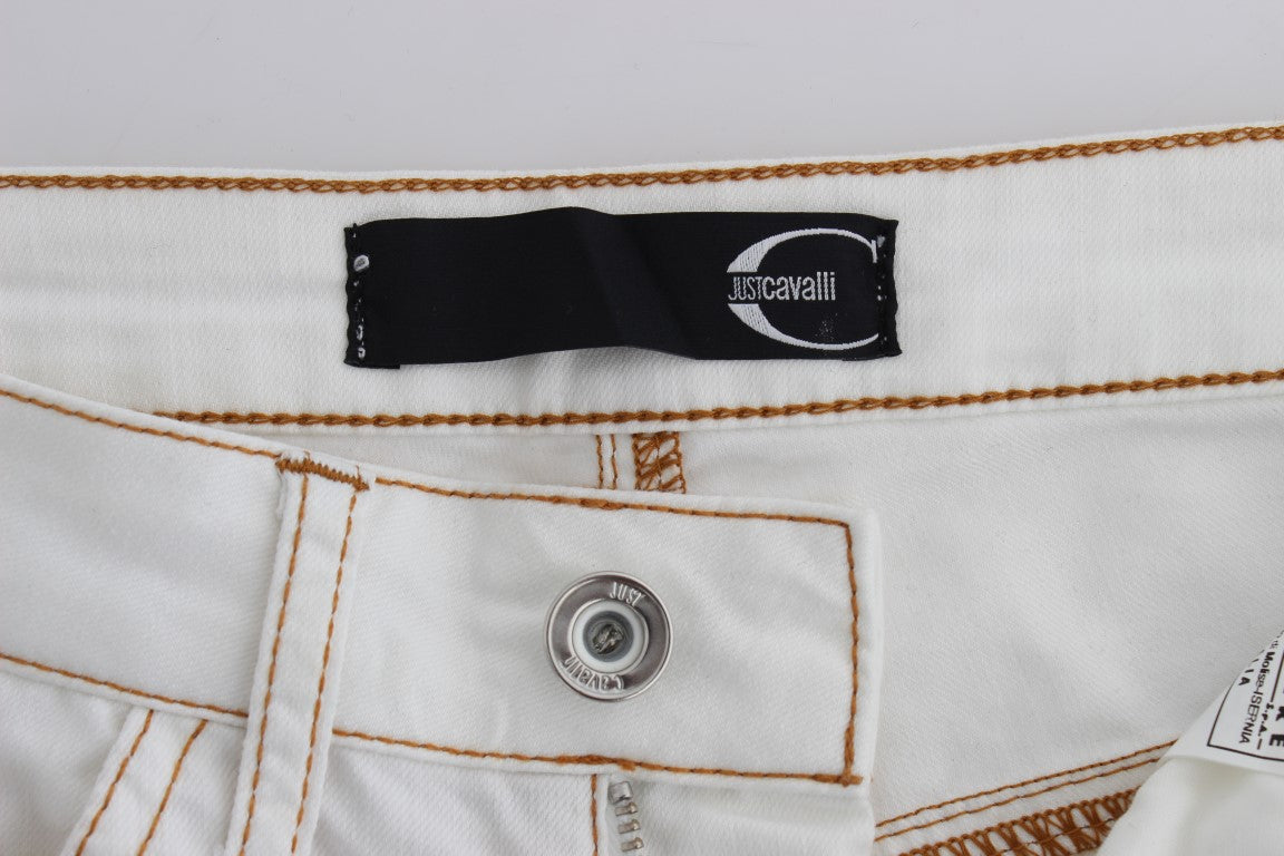 Chic White Slim Fit Denim - GLAMHUB BOUTIQUE 