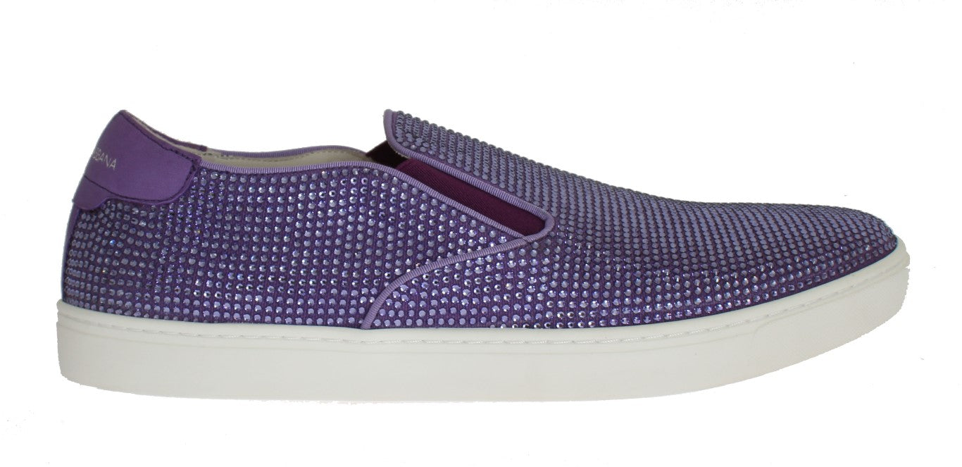 Elegant Purple Strass Fashion Sneakers - GlamHub Luxury and Icon Brand Clothing