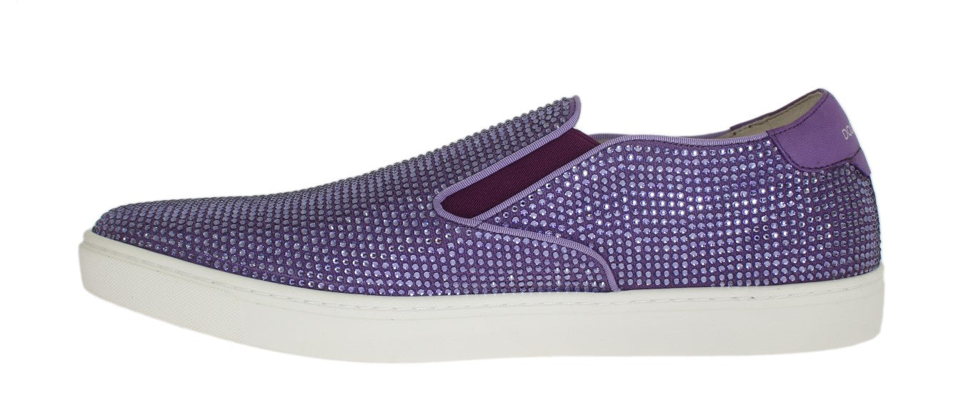 Elegant Purple Strass Fashion Sneakers - GlamHub Luxury and Icon Brand Clothing