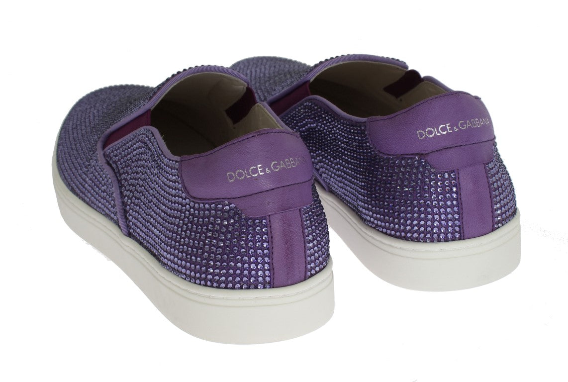 Elegant Purple Strass Fashion Sneakers - GlamHub Luxury and Icon Brand Clothing