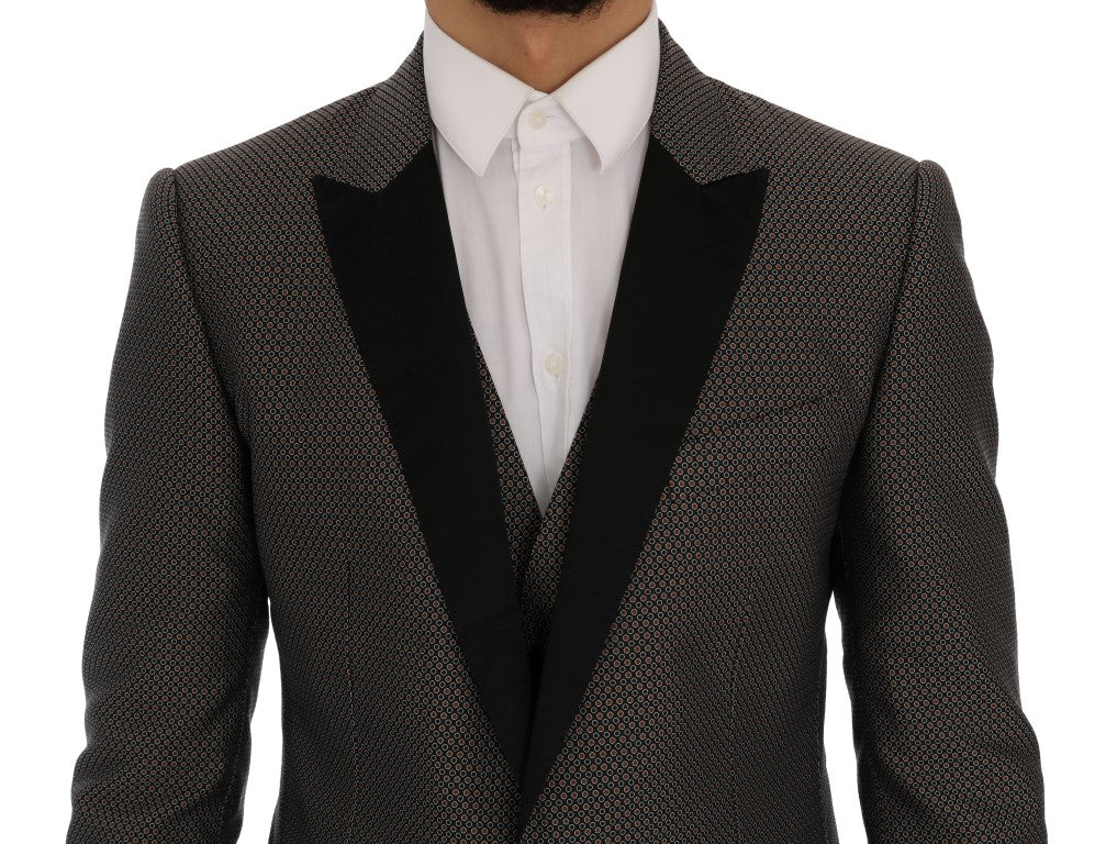 Multicolor Patterned Slim Fit Blazer - GlamHub Luxury and Icon Brand Clothing