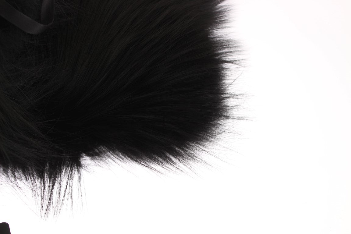 Black Fox Fur Chic Shoulder Wrap - GlamHub Luxury and Icon Brand Clothing