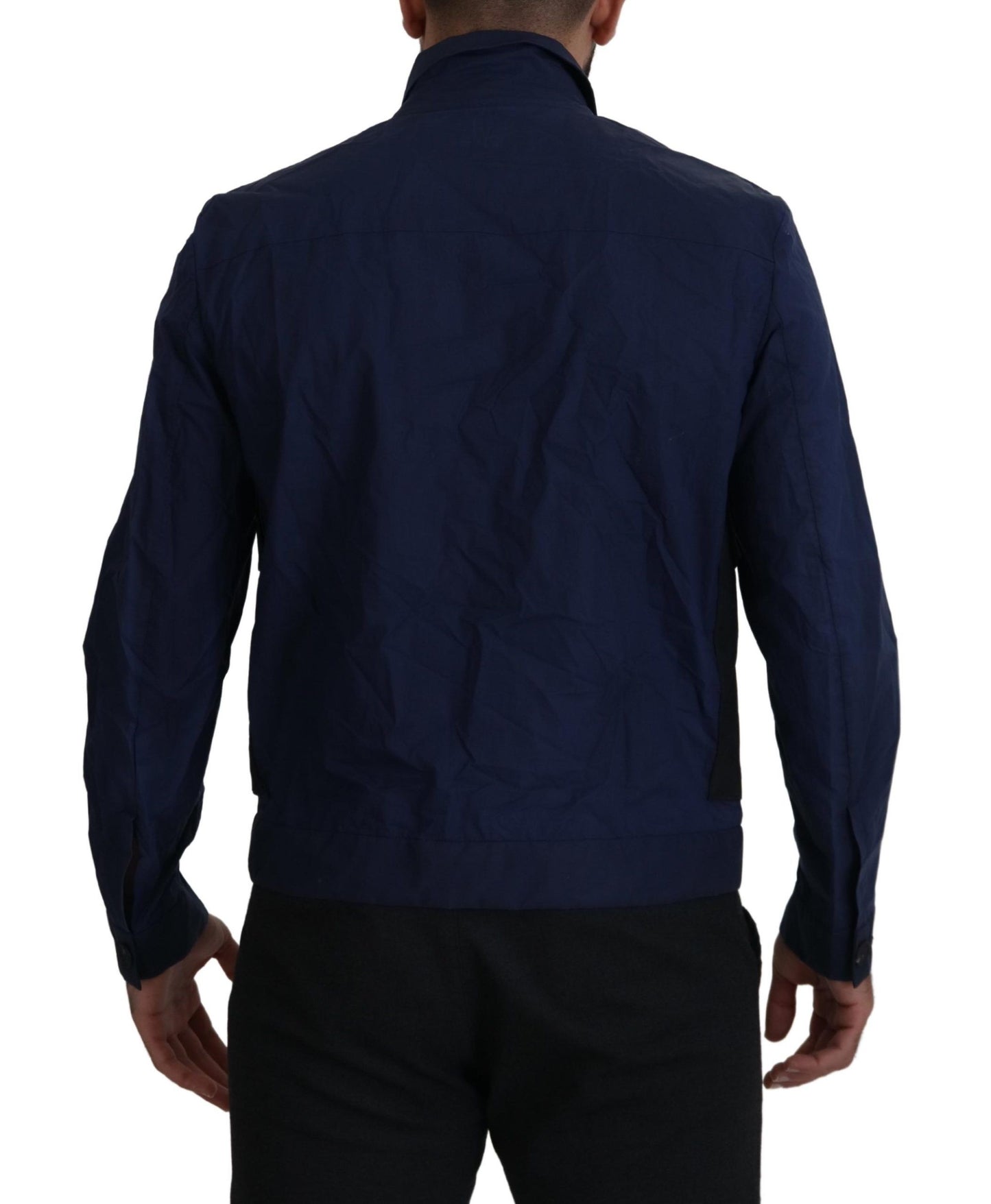 Svelte Dark Blue Cotton Shirt - GLAMHUB BOUTIQUE 