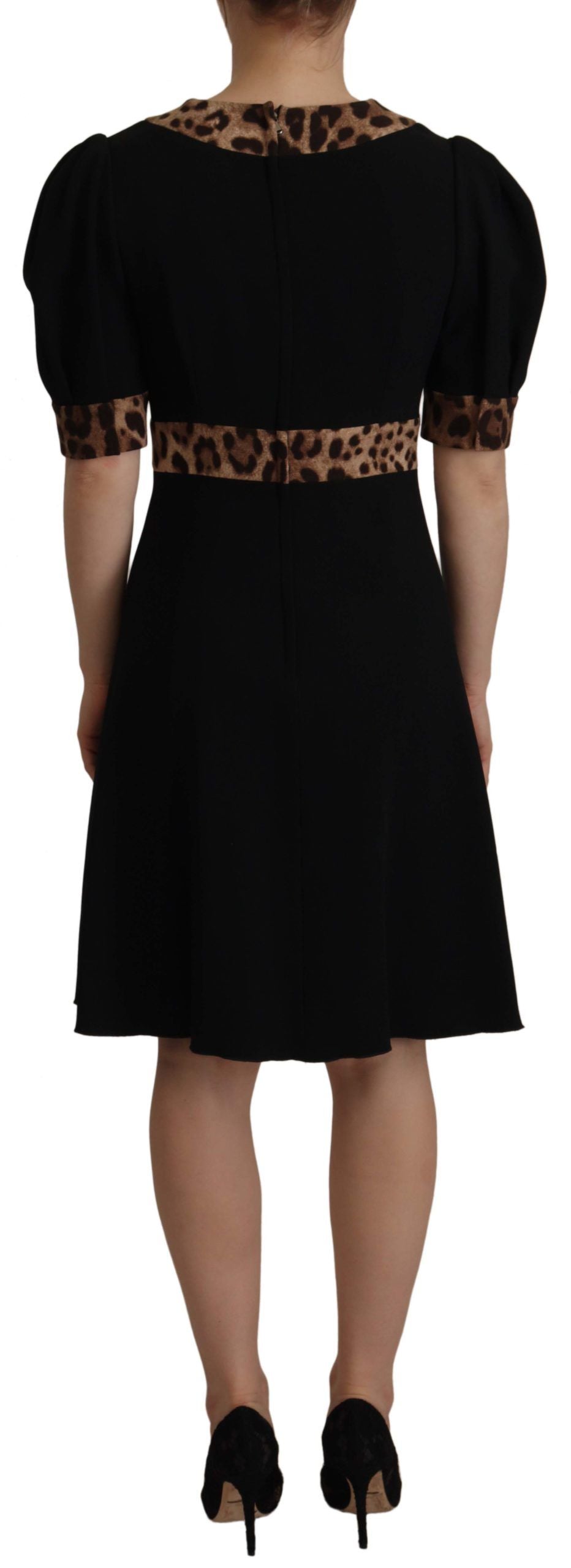 Elegant Black V-Neck A-Line Dress