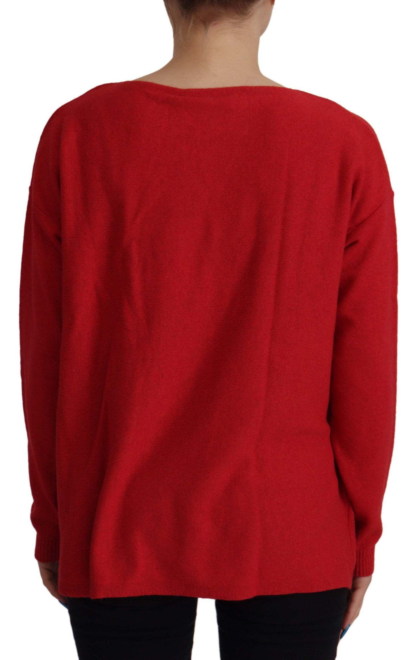 Dolce & Gabbana Elegant Red Wool Blend Knit Sweater