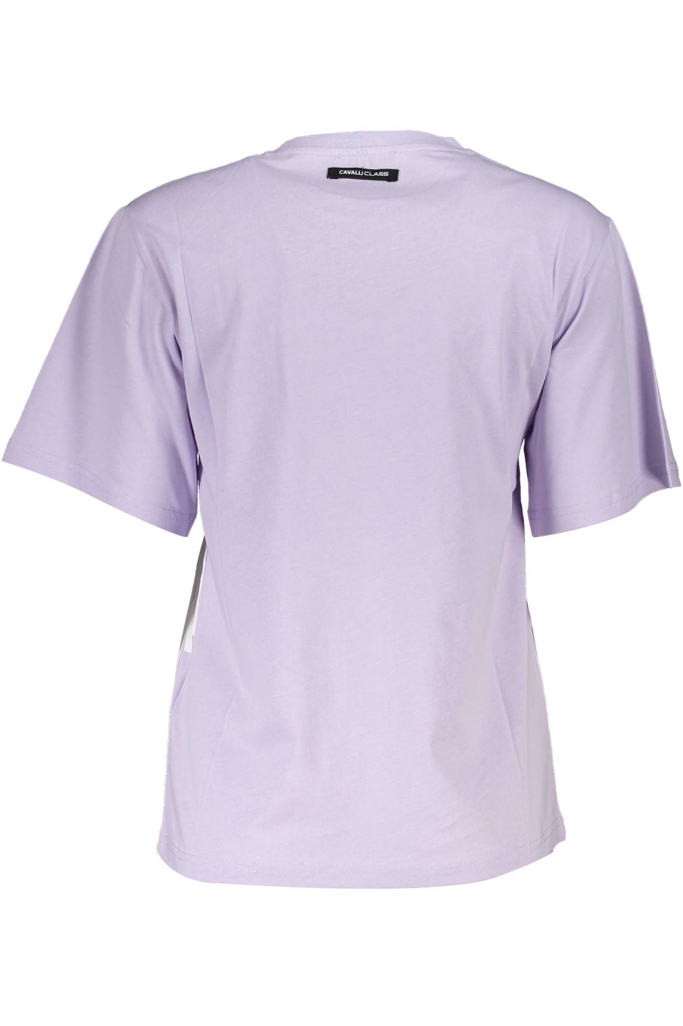 Purple Cotton Women T-Shirt - GlamHub Luxury and Icon Brand Clothing