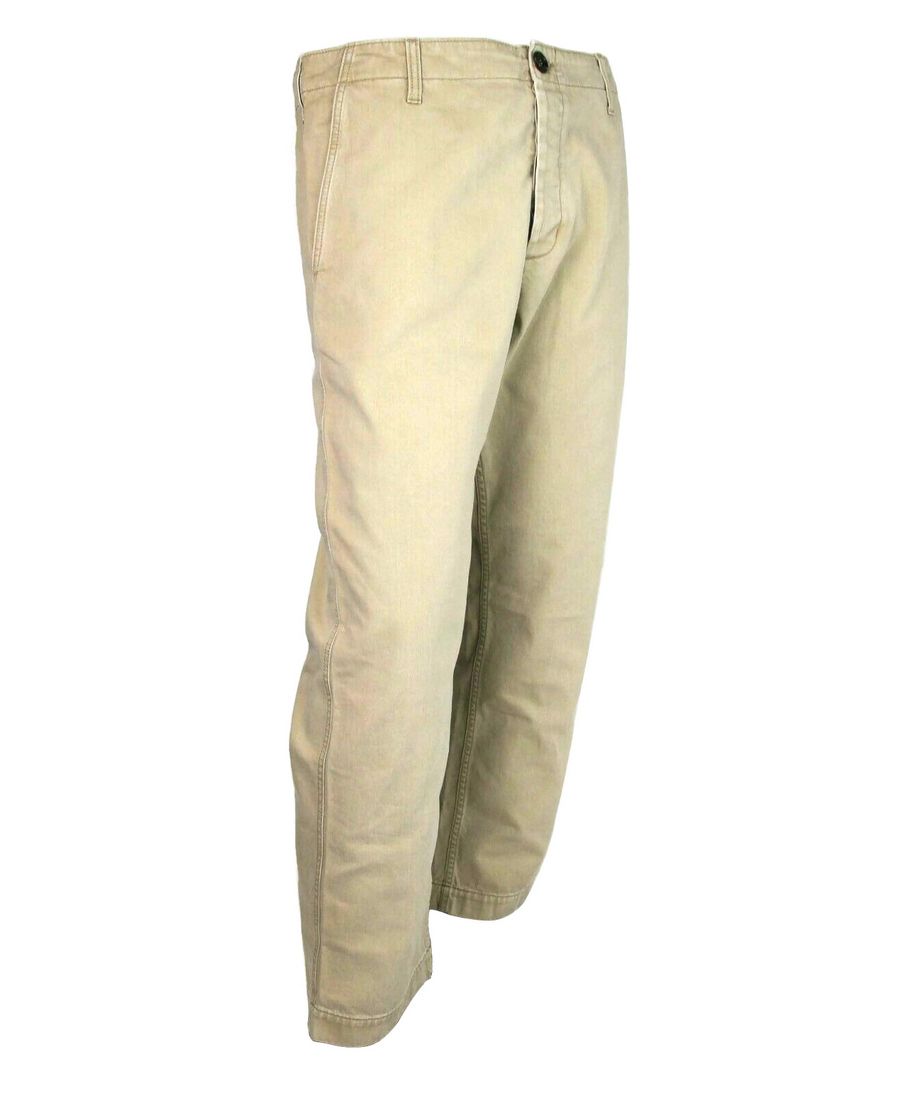 Light Brown Washed Cotton Pant Gucci Print - GLAMHUB BOUTIQUE 