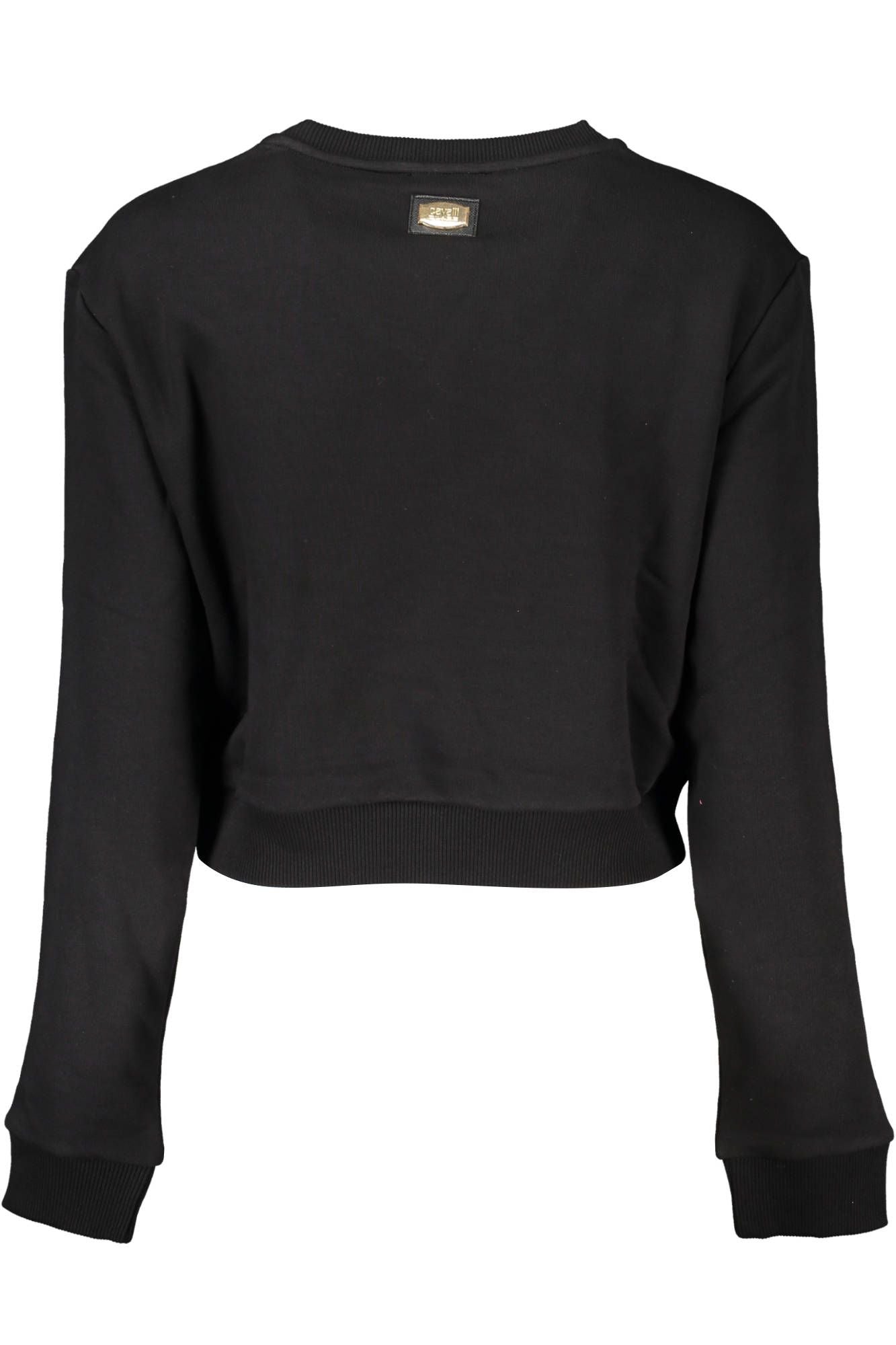 Black Cotton Women Sweater - GlamHub Luxury and Icon Brand Clothing