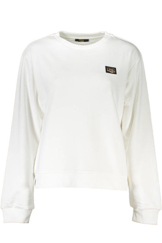 White Cotton Women Sweater - GlamHub Luxury and Icon Brand Clothing