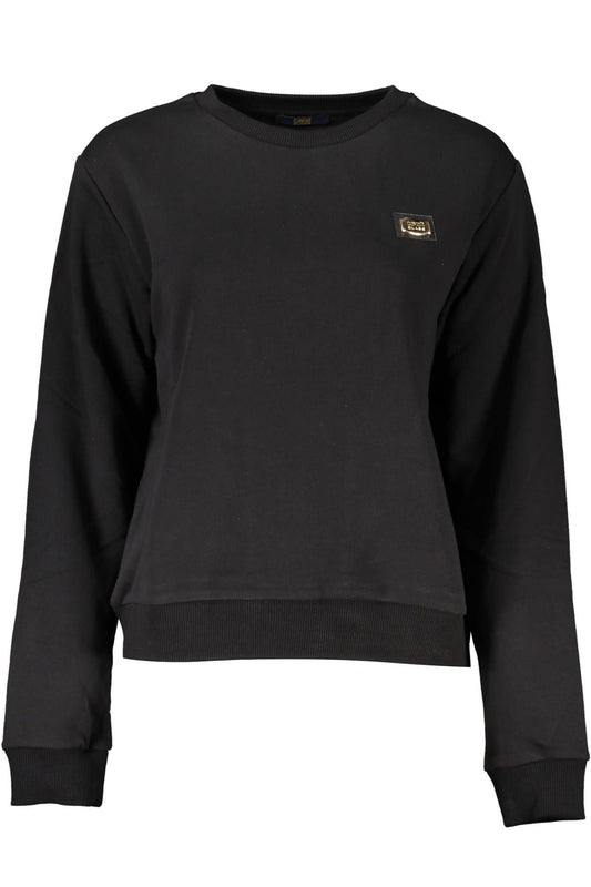 Black Cotton Women Sweater - GlamHub Luxury and Icon Brand Clothing