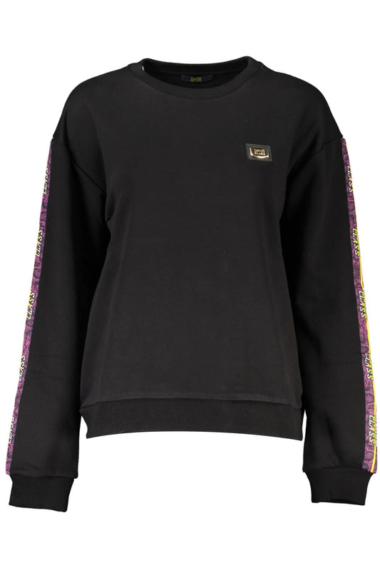 Black Cotton Women Sweater - GlamHub Luxury and Icon Brand Clothing