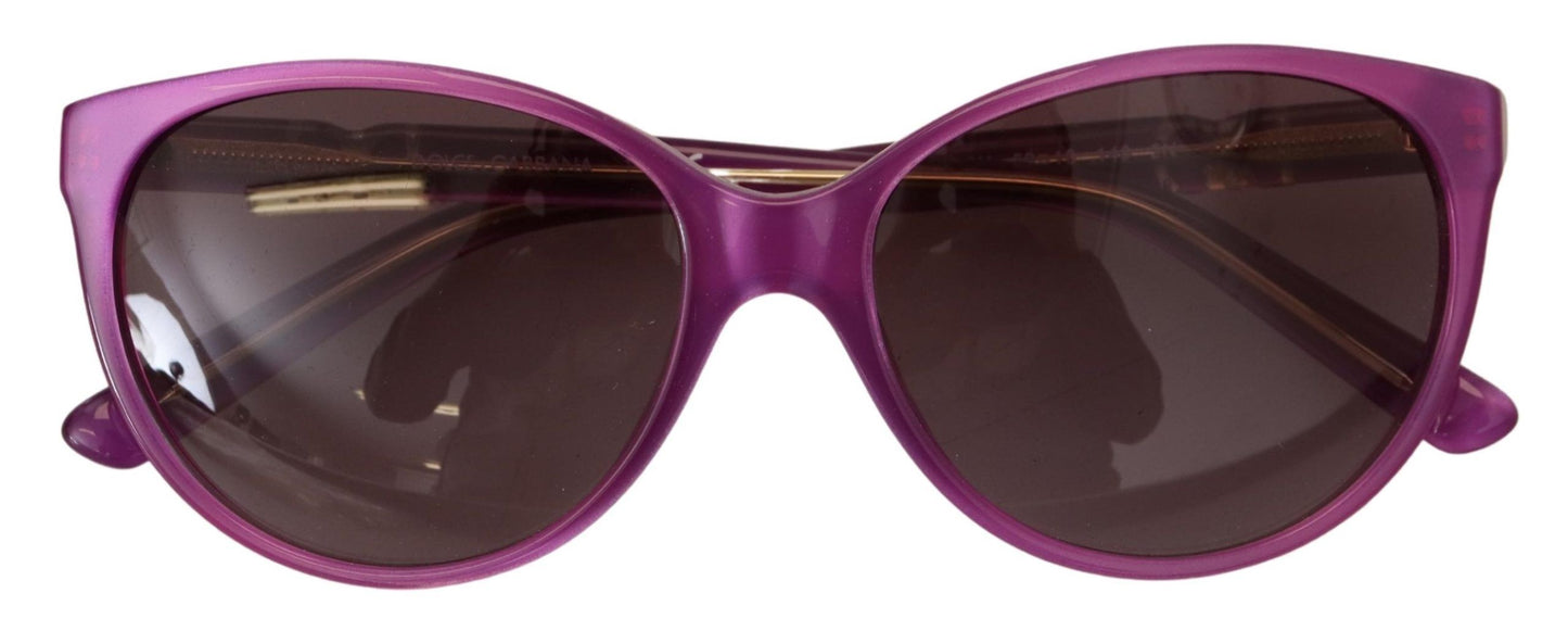 Chic Purple Acetate Round Sunglasses