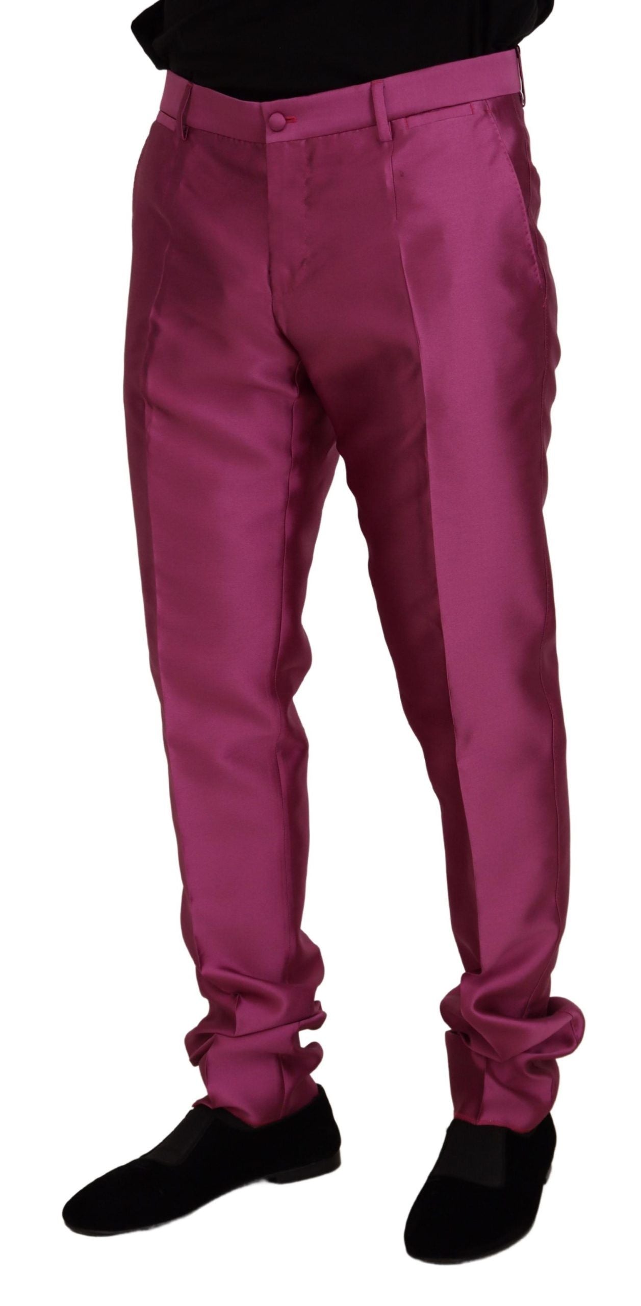 Elegante Slim Fit Anzughose in Rosa