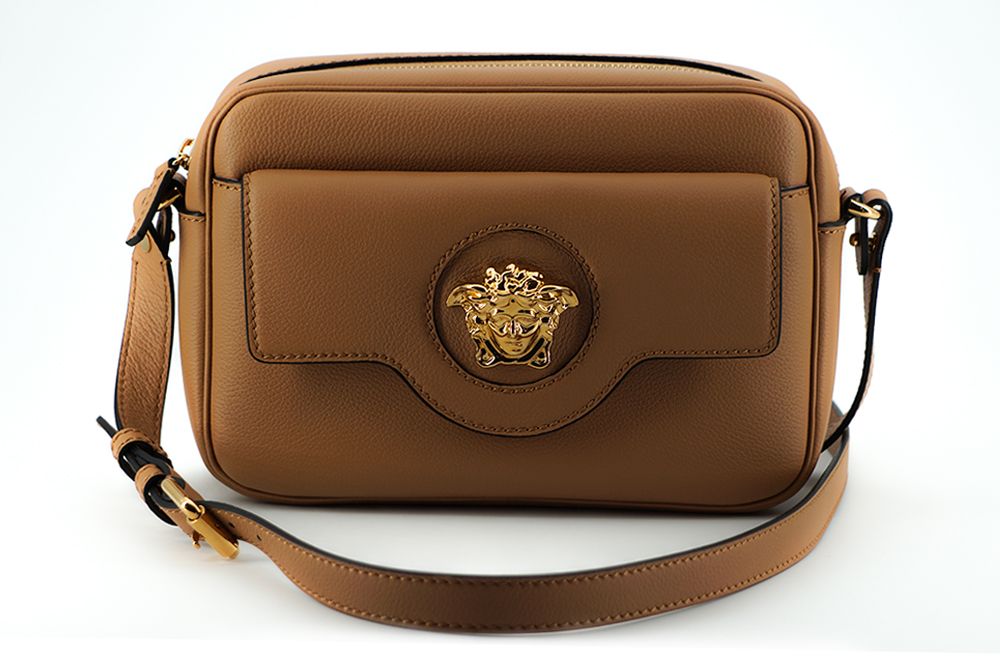 Elegant Brown Leather Camera Case Shoulder Bag - GLAMHUB BOUTIQUE 