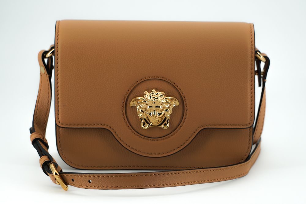 Elegant Calf Leather Shoulder Bag in Brown - GLAMHUB BOUTIQUE 