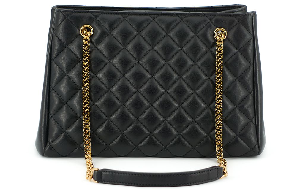 Elegant Quilted Nappa Leather Tote Bag - GLAMHUB BOUTIQUE 