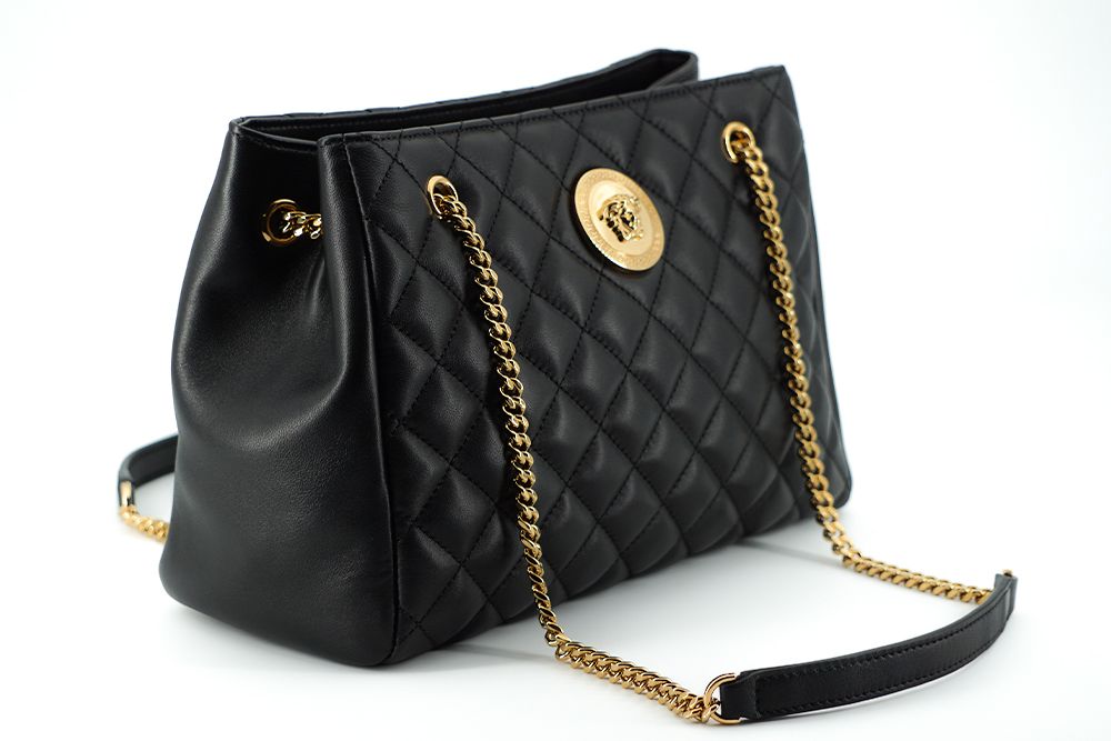 Elegant Quilted Nappa Leather Tote Bag - GLAMHUB BOUTIQUE 