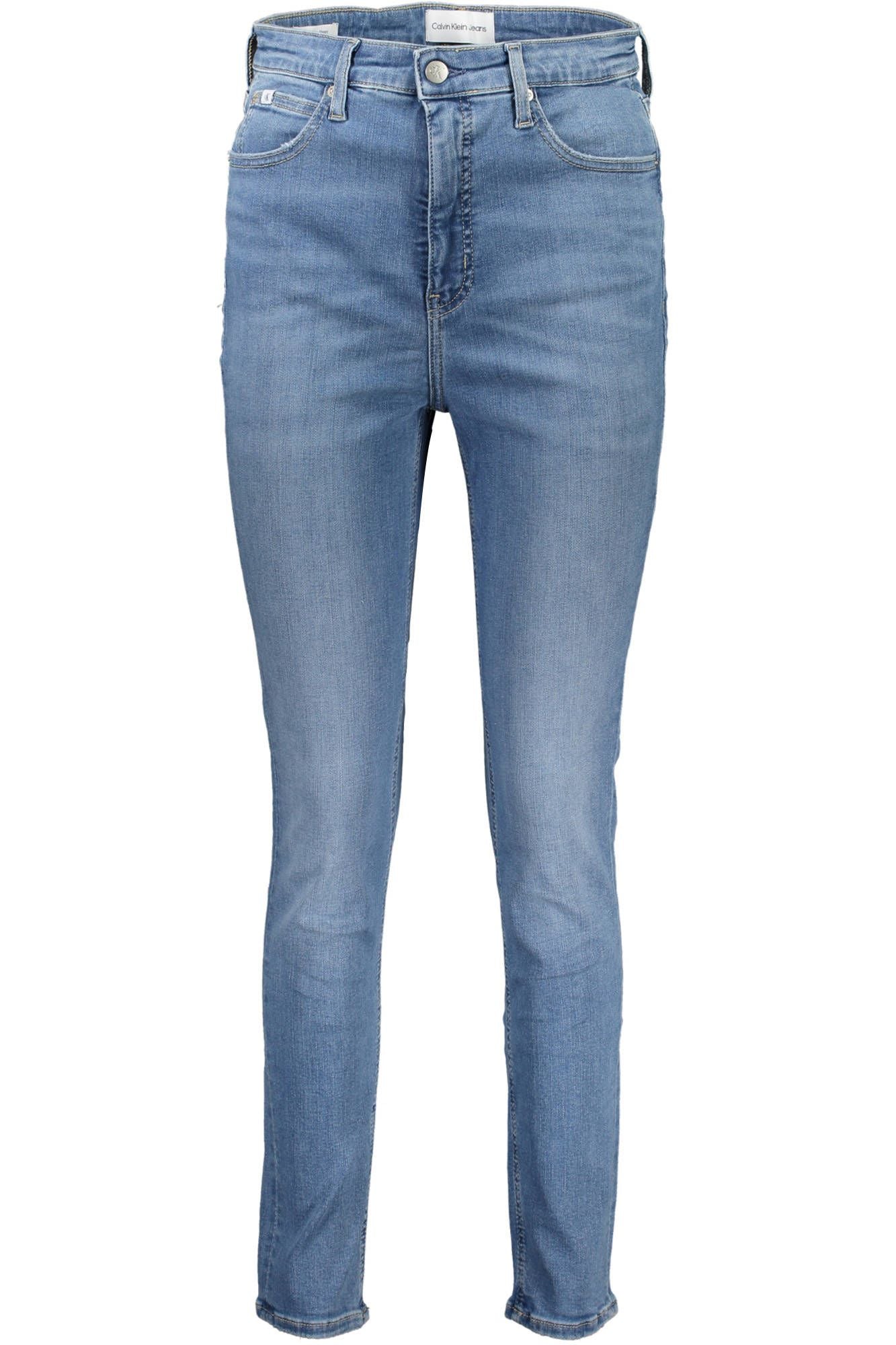 Light Blue Cotton Women Jeans - GLAMHUB BOUTIQUE 