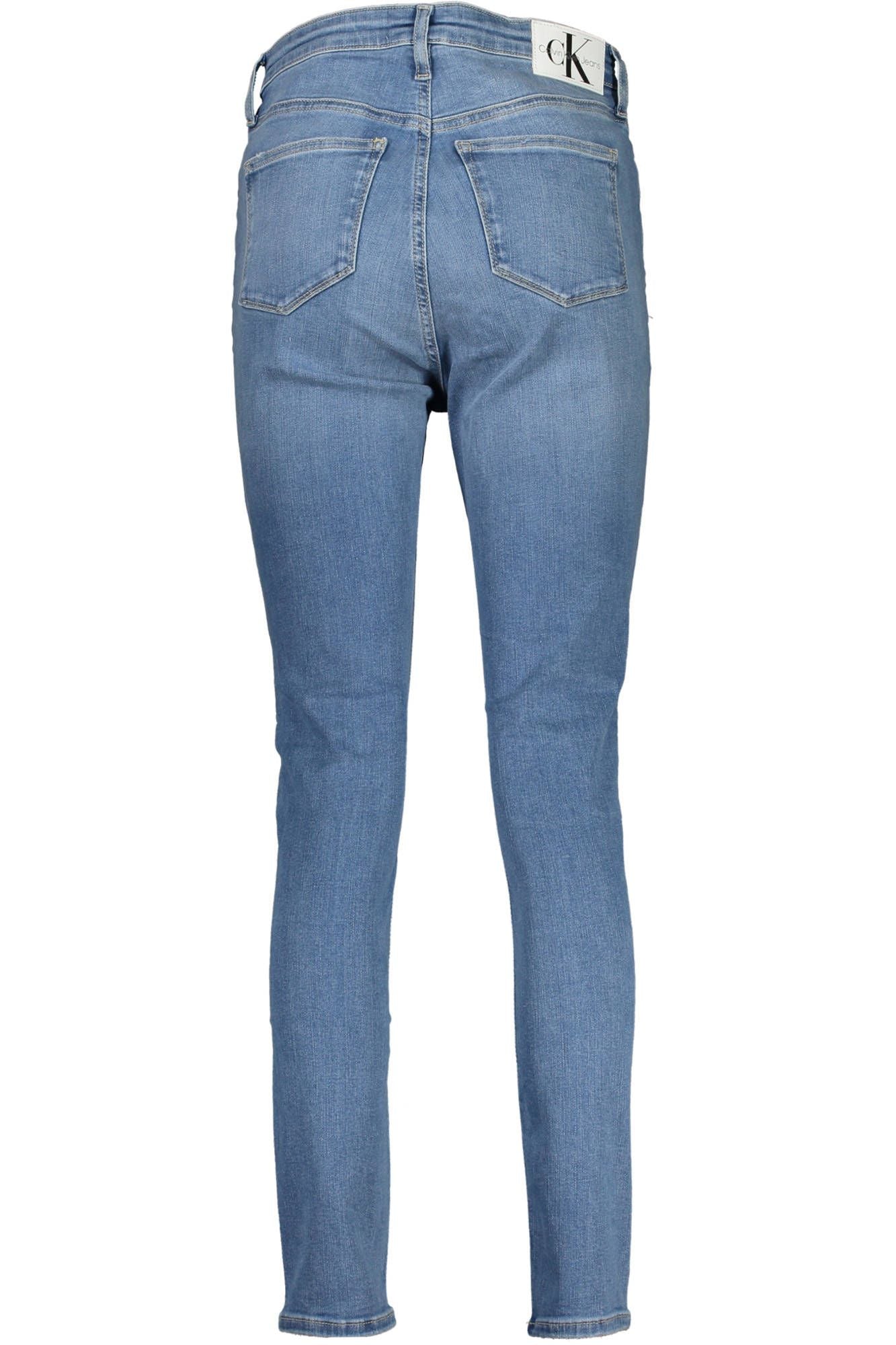 Light Blue Cotton Women Jeans - GLAMHUB BOUTIQUE 