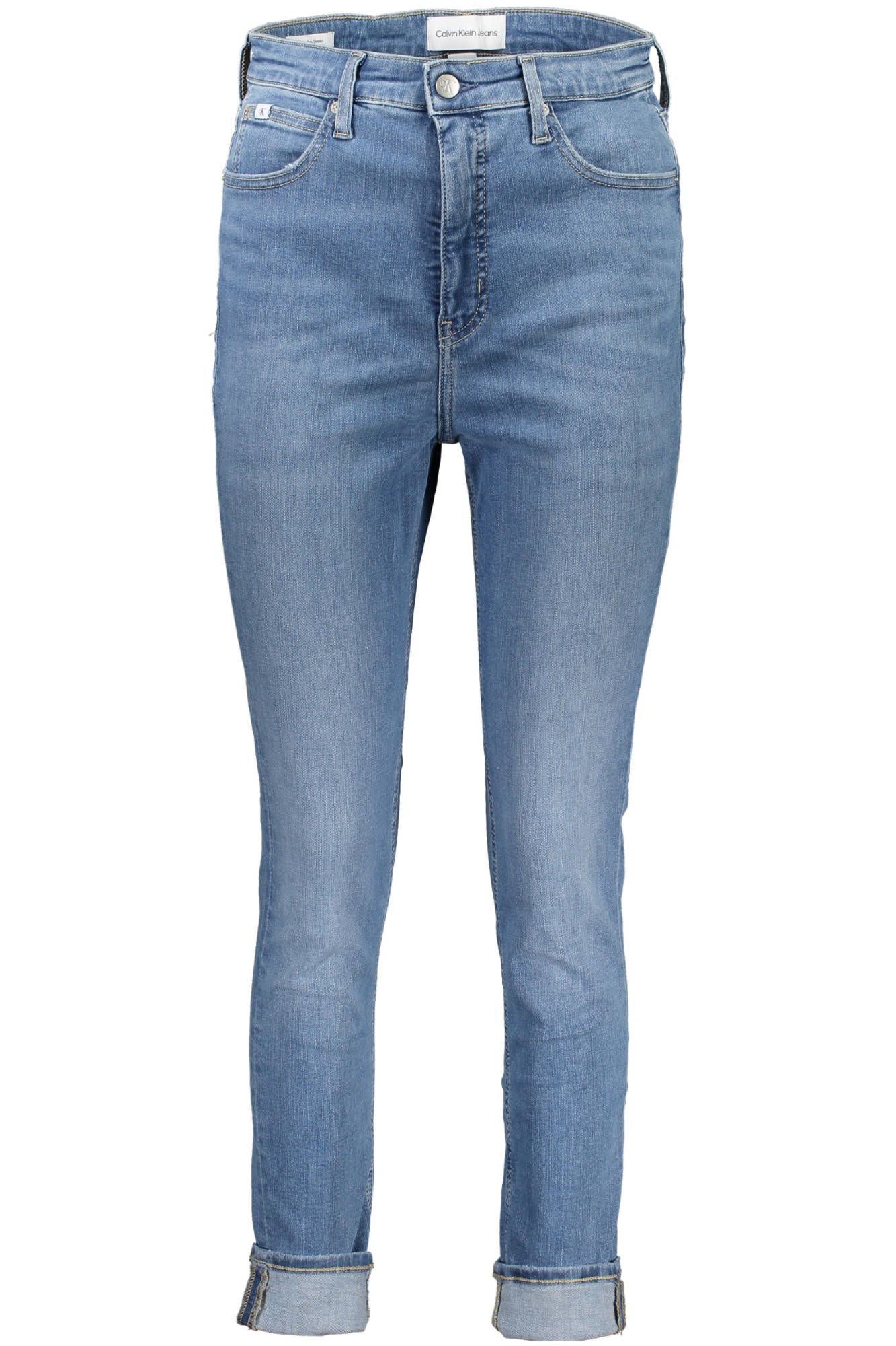 Light Blue Cotton Women Jeans - GLAMHUB BOUTIQUE 