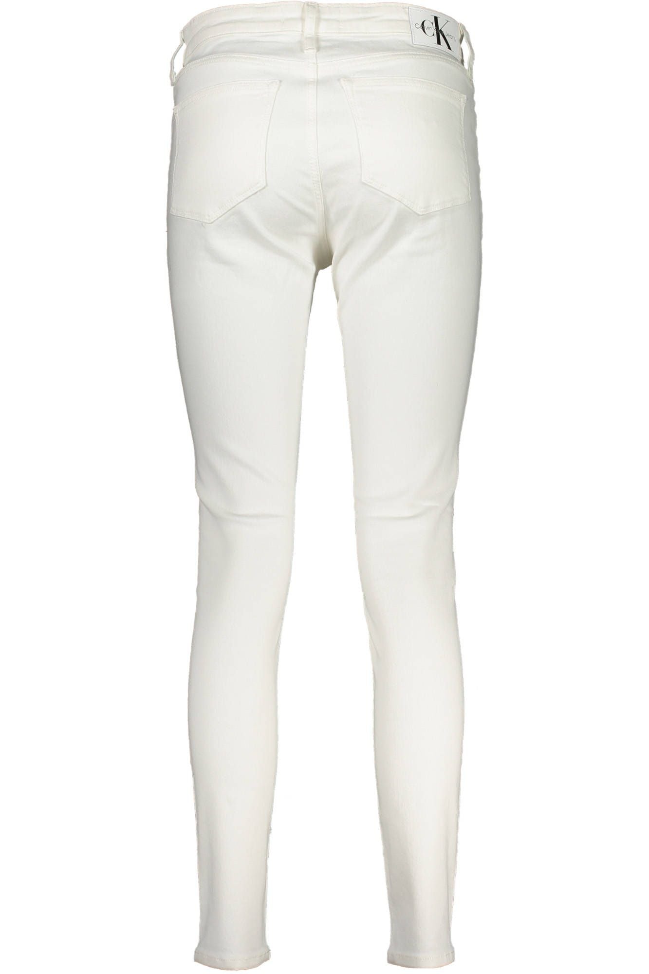 White Cotton Women Jeans - GLAMHUB BOUTIQUE 