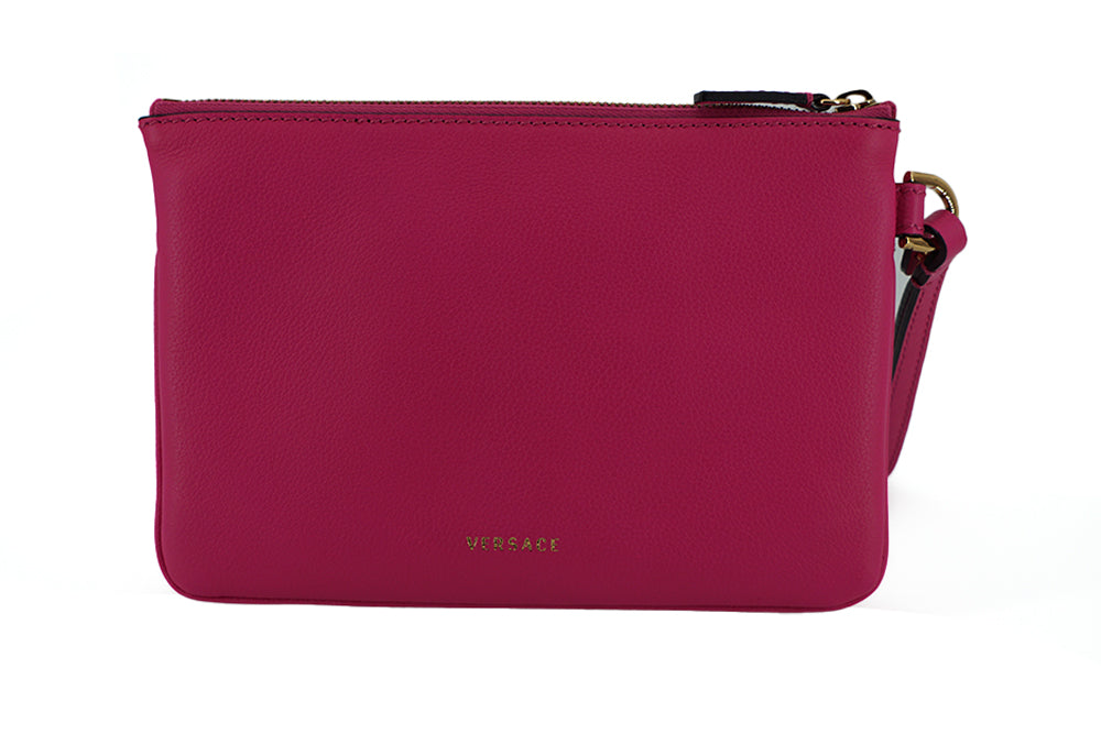 Elegant Pink Leather Pouch Clutch - GLAMHUB BOUTIQUE 