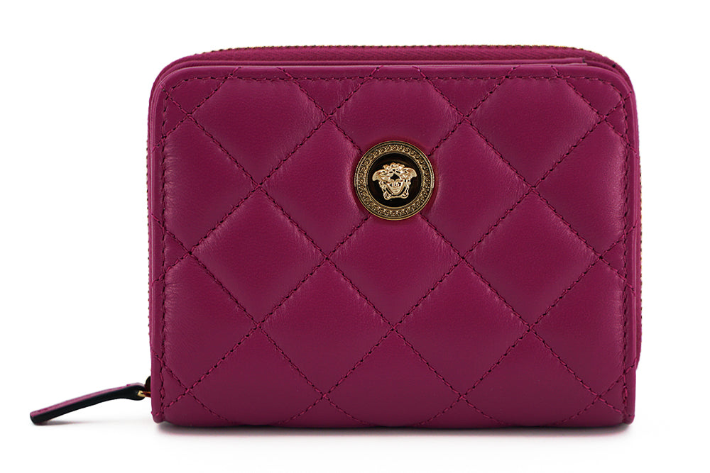 Elegant Purple Quilted Leather Wallet - GLAMHUB BOUTIQUE 