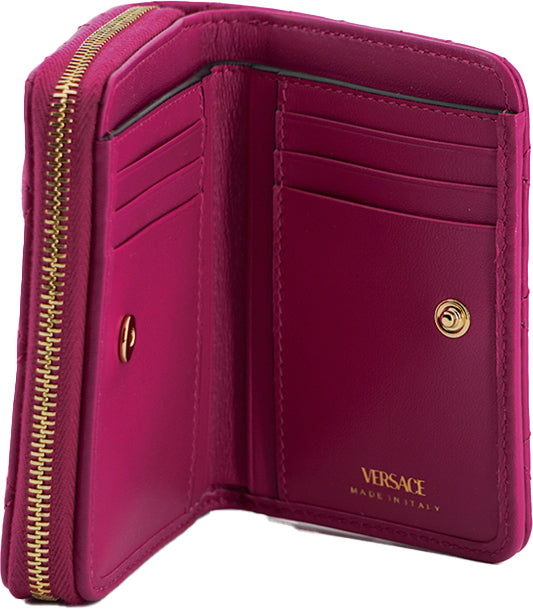 Elegant Purple Quilted Leather Wallet - GLAMHUB BOUTIQUE 