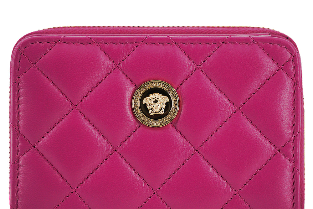 Elegant Purple Quilted Leather Wallet - GLAMHUB BOUTIQUE 