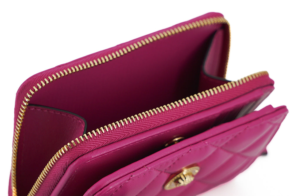 Elegant Purple Quilted Leather Wallet - GLAMHUB BOUTIQUE 